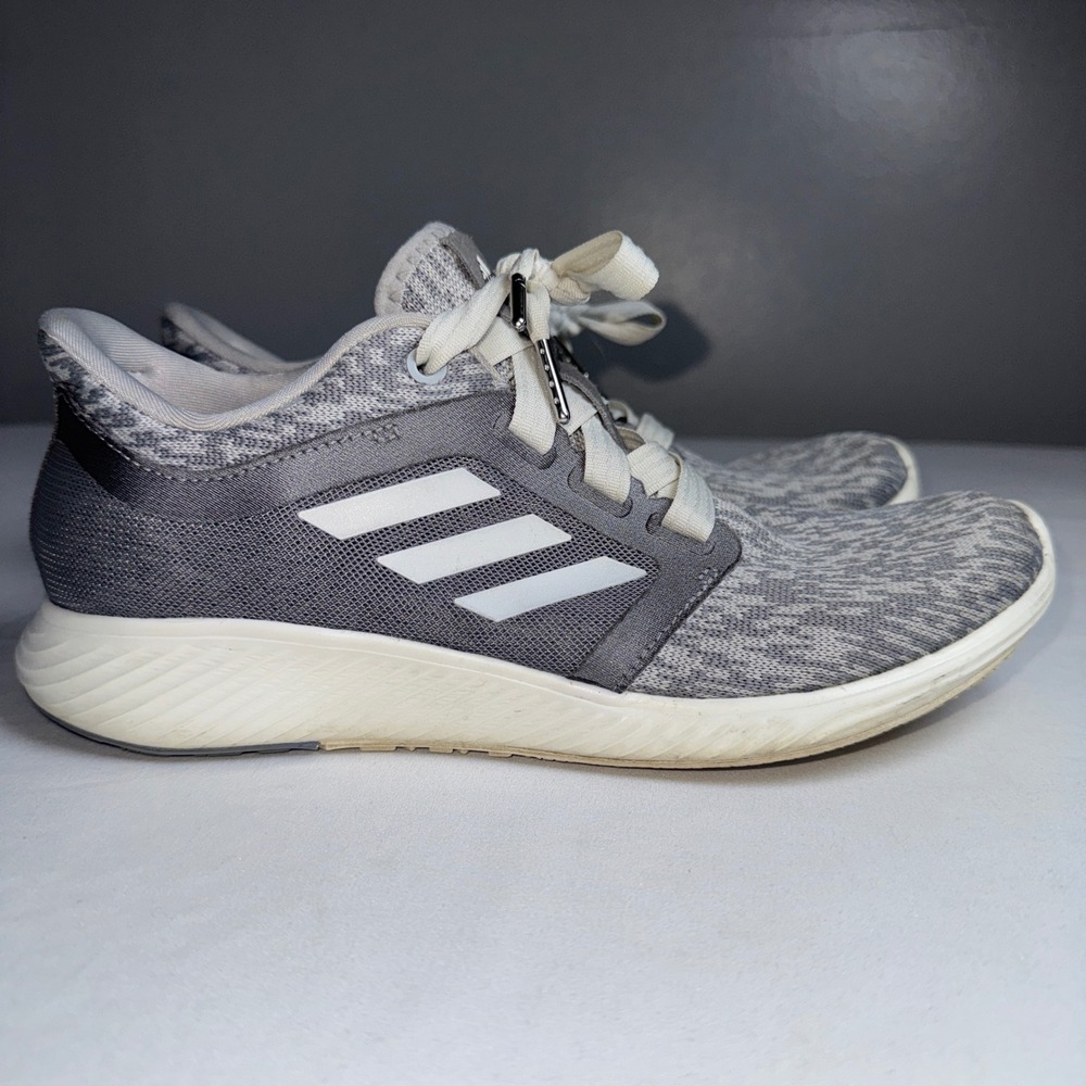 Adidas Edge Lux 3 Grey White Knit Running Shoes BB8051 Womens 8.5